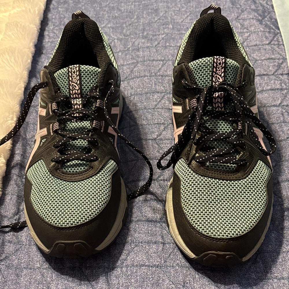 Asics Gel Venture 8 Women's Black , Pink and Mint Running Shoes